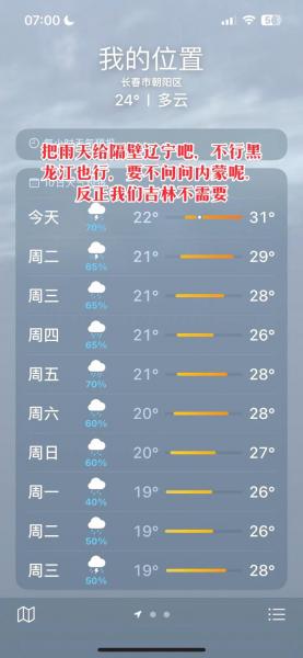 长春一个月天气