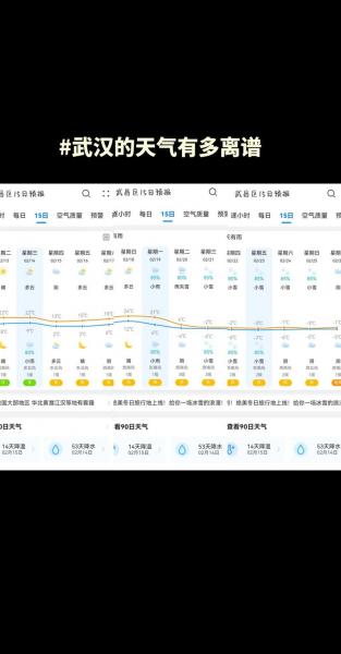 武汉市天气预报15天天气