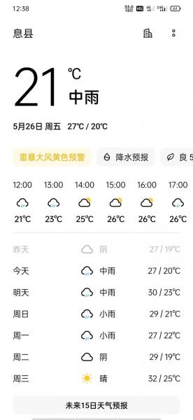 驻马店天气预报一周