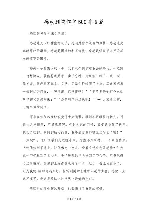 感动作文500字左右