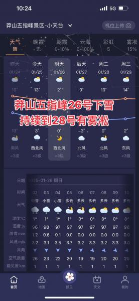 郴州莽山风景区天气预报,莽山五指峰三日天气